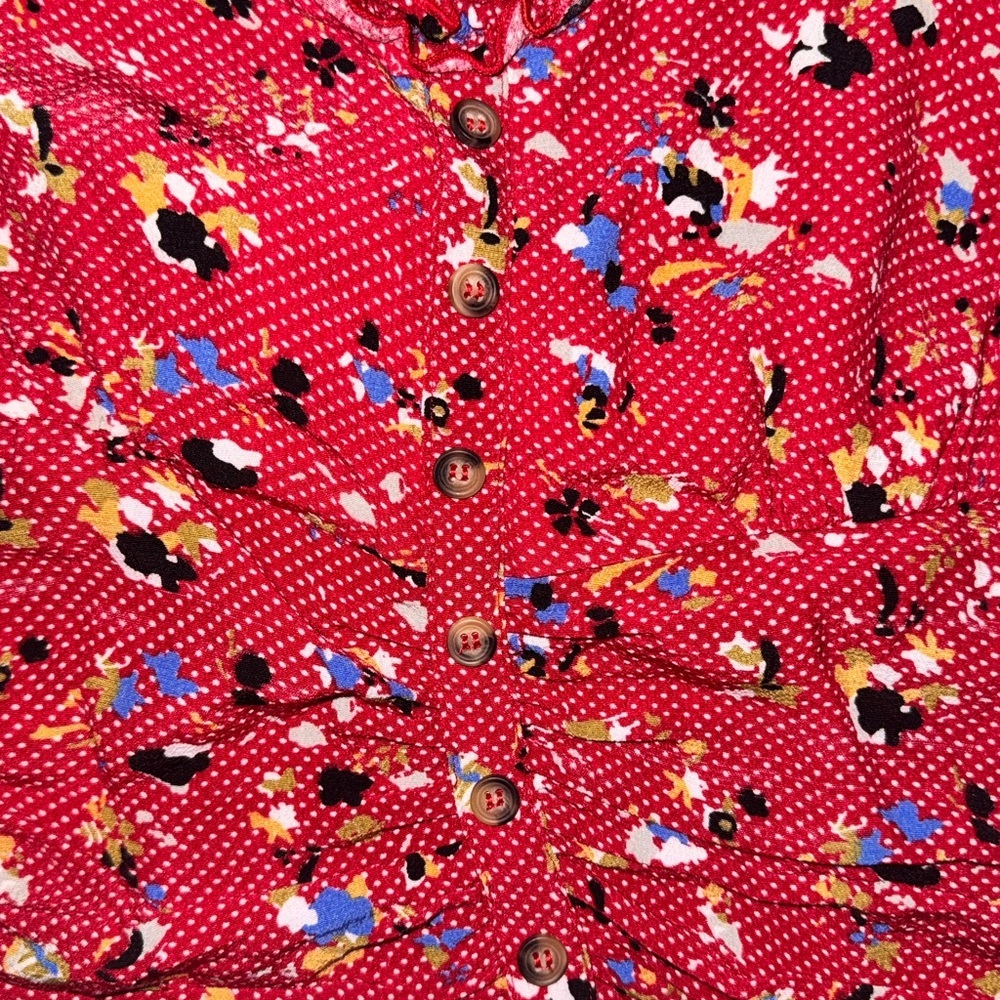 Free People Red Floral Halter Top - Picture 6 of 6